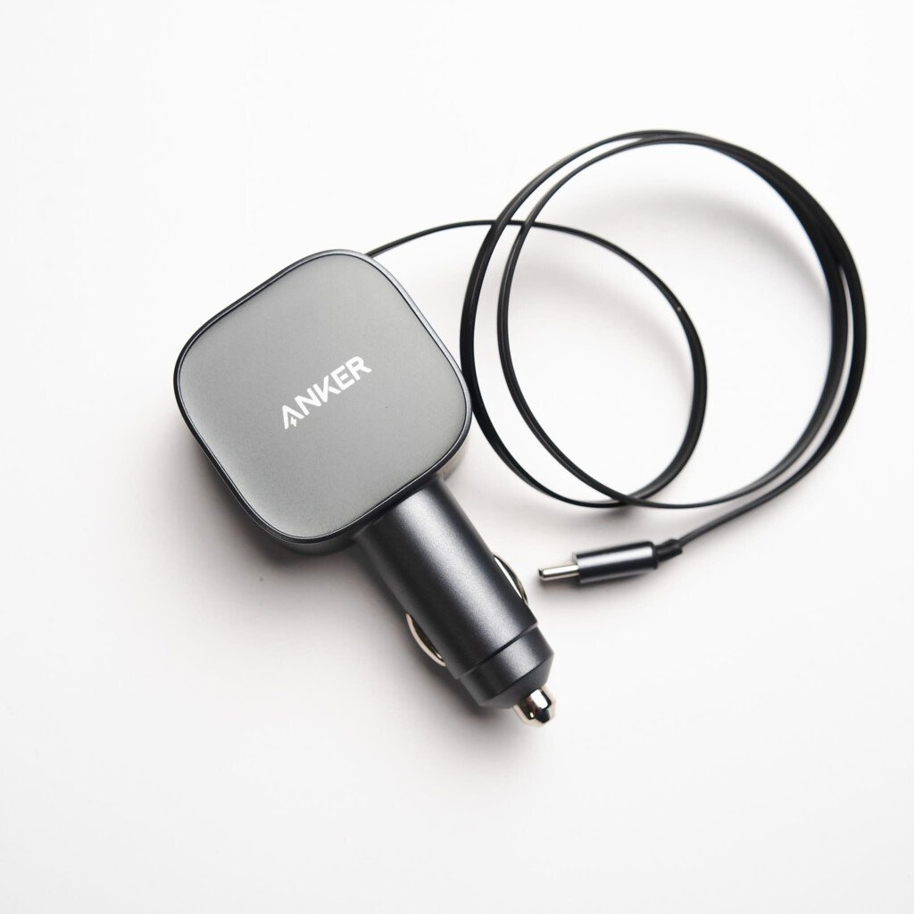 Anker Nano Car Charger 75W - Retractable USB-C Cable & 30W Extra Port